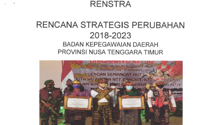 Renstra Badan Kepegawaian Daerah Provinsi NTT Tahun 2018-2023